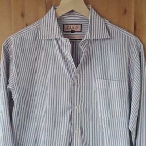 Thomas PINK Traveller Striped Dress Shirt